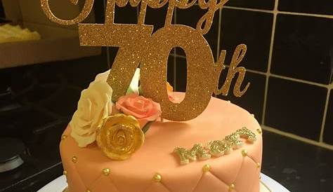 70th Birthday Cake with Flowers - An Elegant Design | Decorated Treats