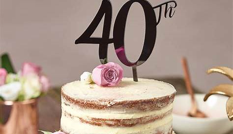 Buy Gold Glitter Stepping into 40 Cake Topper - Women 40th Birthday