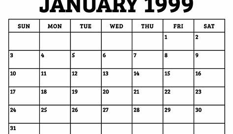 January 1999 Roman Catholic Saints Calendar