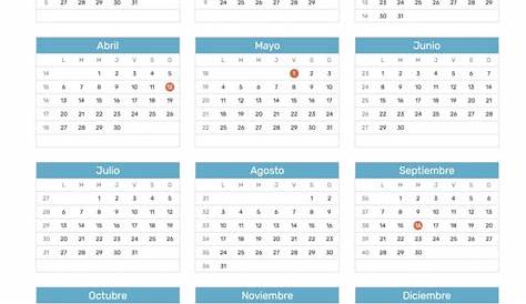 Calendario 2020 GRATIS para Descargar e Imprimir | Días Festivos 2020