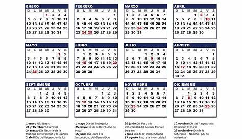 Calendario de feriados 2020 y la nueva Disposición del Gobierno - El
