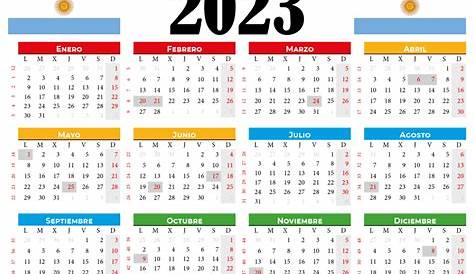 calendario 2023 argentina con feriados | Festivos en colombia