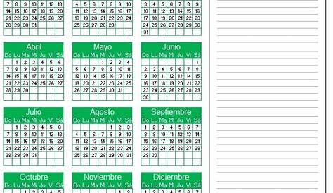 Calendario 2024: Descargar plantilla en Excel - Siempre Excel