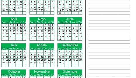 Calendario 2024 en Word, Excel y PDF - Calendarpedia