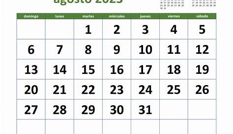 Calendario agosto de 2023 para imprimir “504LD” - Michel Zbinden PR