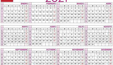 Calendario de Colombia con días festivos - 2020 - 2021