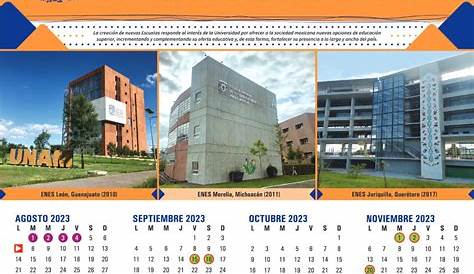 Calendario UNAM Plan Semestral 2016
