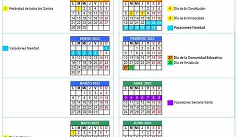 Colegio Nuestra Señora de las Nieves: Calendario Escolar