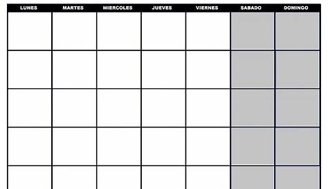 Blank Calendar Spanish Calendario Blanco Mensual Imprimir | Etsy in