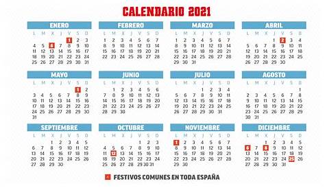 Calendario de México 2021 | Imprimir el PDF Gratis