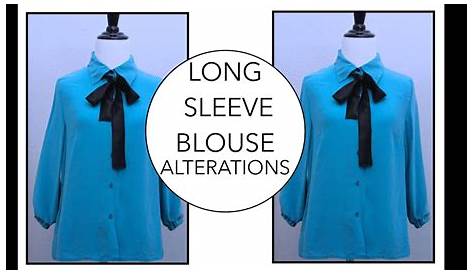 How to alter a Long Sleeve Blouse Alterations YouTube