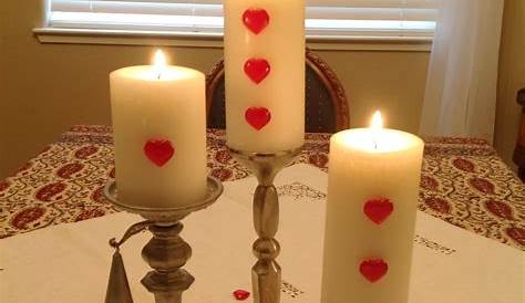 Valentine Hearts in Candles