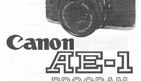 Canon AE1 Program Service Manual Free PDF Download (61 Pages)