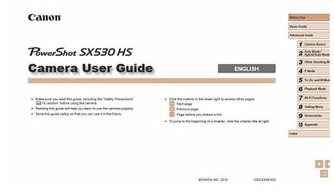 Canon Sx530 Hs Manual