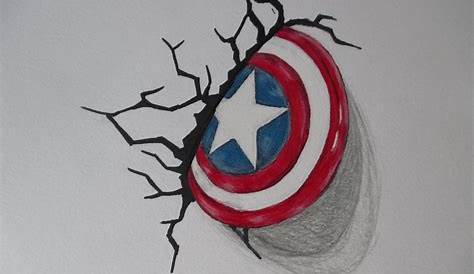 Captain America Shield Drawing 3d My 3D Pencil/sharpie Marker