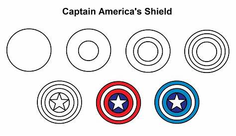Captain America Shield Drawing Step By Step Sketch At