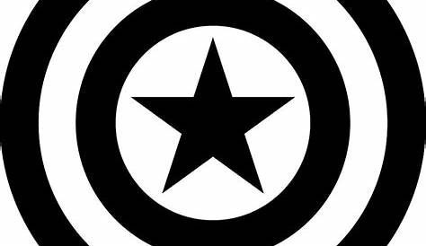 Captain America Shield Images Black And White Clipart