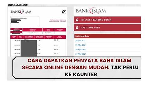 Cara Dapatkan Penyata Akaun Bank Islam / Cara Buka Akaun Bank Islam