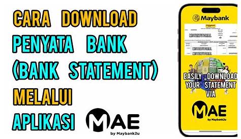 Cara Download Penyata Maybank Melalui Aplikasi MAE - YouTube