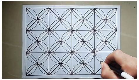 Gambar Menggambar Motif Batik Geometris Shona Design 5 Bagian Kosong