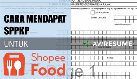 Cara Membuat SPPKP Shopee Food Merchant - Awresume