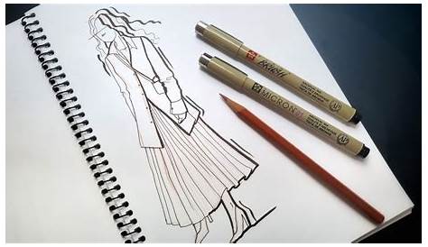 Drawing Moslem fashion design - cara menggambar baju - YouTube