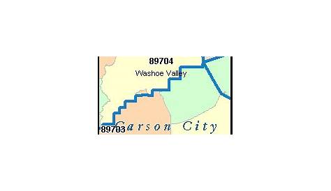 Carson City ZIP Code Map, Nevada