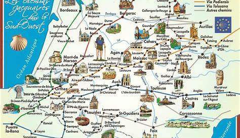Carte Chemin De Compostelle Dordogne Randonnée St Jacques En 2020