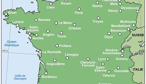 Carte De France Avec Principales Villes - Arouisse.com