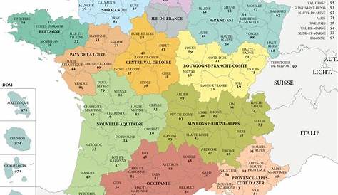 Carte des départements de France - Arts et Voyages