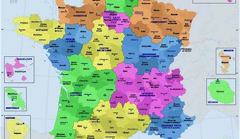 Carte de France des régions en 2020