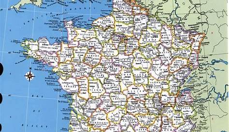 Carte de France départements villes et régions » Vacances - Arts