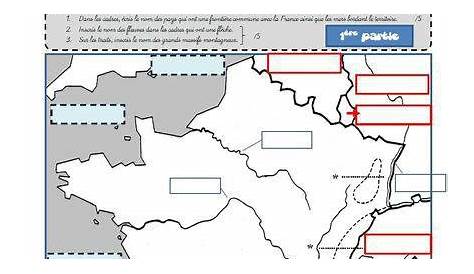 Géographie : CM1 - Exercice évaluation révision leçon, pdf à imprimer