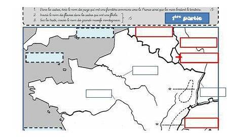 Géographie : Une Évaluation Sur La France (Frontières tout Carte De