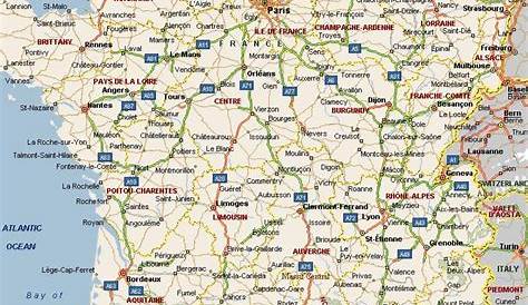 Carte routière de France grand format | Carte routiere de france, Carte