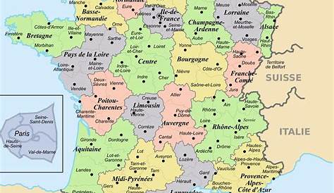 Carte Géographique De La France Avec Les Villes