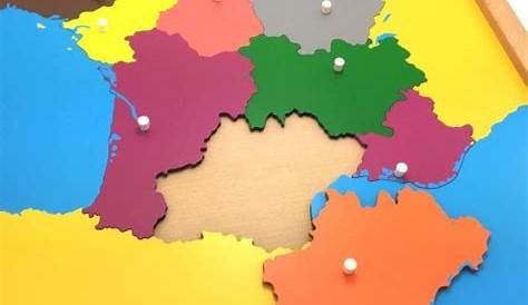 Puzzle Montessori Carte de France Nouvelles Régions