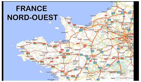 Carte du nord ouest de la France » Vacances - Guide Voyage