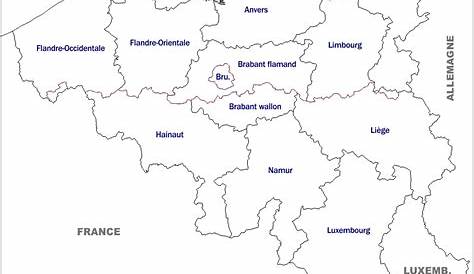 Belgique: cartes géographiques gratuites, cartes géographiques muettes