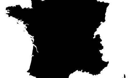 Carte vierge de la France (noir et blanc) | Carte vierge, Carte, Idées