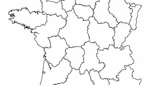Carte de France avec les régions noir blanc Image Vectorielle Stock - Alamy