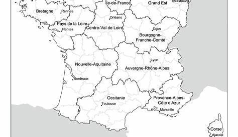 Compléter La Carte Des Régions Françaises - 3E - Exercice concernant