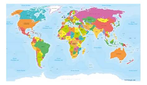 Carte du monde détaillée à imprimer » Voyage - Carte - Plan