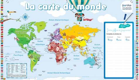 Carte Du Monde Vierge Pour Ce2 | My blog