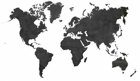 Sticker Carte du Monde Noir Contour des Pays | MondeAndCo