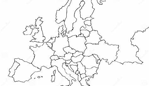 Map Of Europe In Black And White