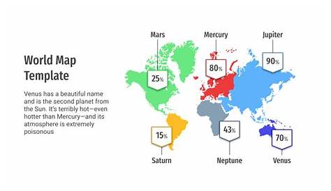 Cartes du monde gratuites pour Google Slides et PowerPoint
