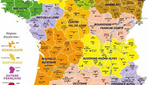 Carte de France 13 régions double face en 2021 | Carte de france