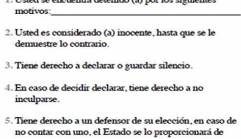 Constancia de Lectura de Derechos Al Detenido | PDF