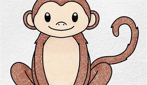 Cartoon Monkey To Draw - Draw Spaces